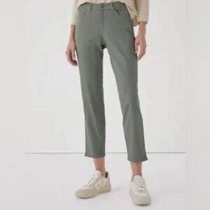 Pact Stretch Twill Denim Slim Pant Shadow Green size XS NWOT